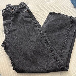 Men's Black Denim Jeans - Classic Straight Fit